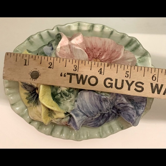 Italian San Marco Nove Lidded Pansy Dish - Picture 8 of 10